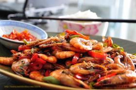 油爆口味凤尾虾