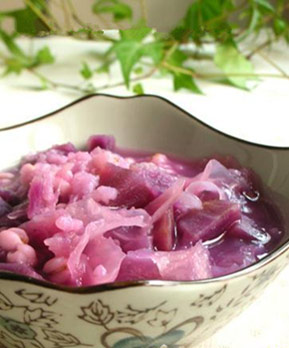 银耳紫薯粥