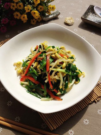 韭菜炒豆芽