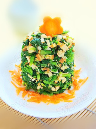 香干菠菜塔