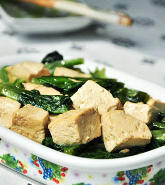 油麦菜烧豆腐