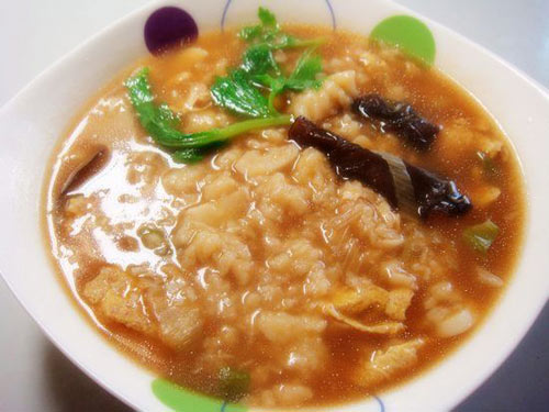 鸡蛋炝锅疙瘩汤的做