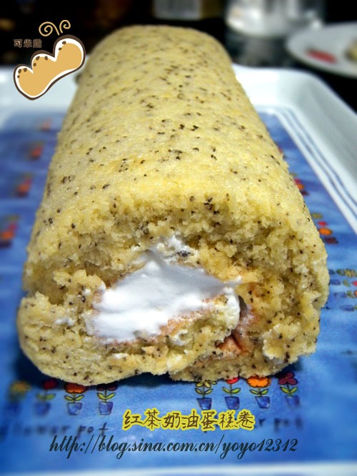 红茶奶油蛋糕卷的做法