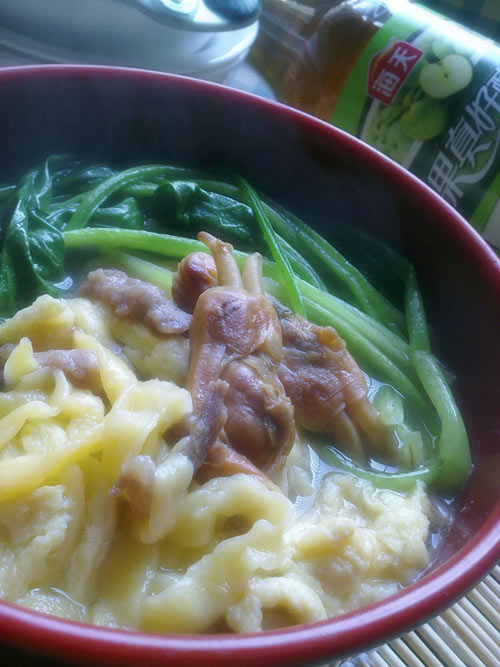 金瓜手工汤面的做法